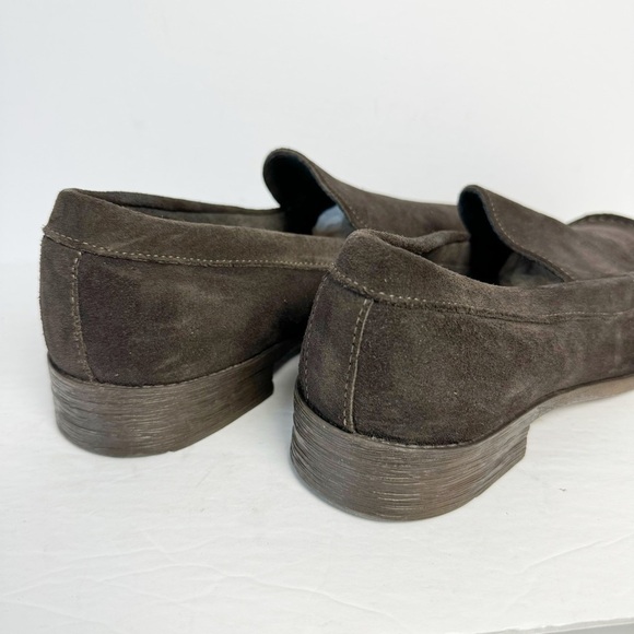 ROBERT WAYNE MAINE (DARK BROWN SUEDE LOAFERS Sz 10.5 SLIP ON CASUAL LOAFER SHOES - Picture 4 of 14
